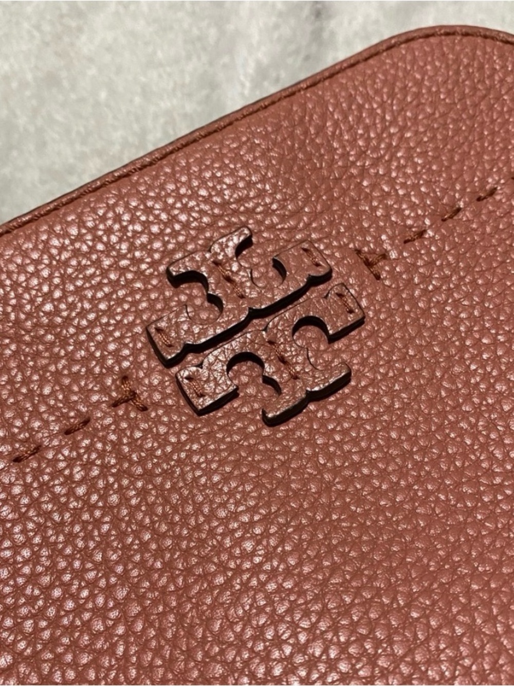 Tory Burch Pebbled Leather Crossbody in Terracotta - Picture 6 of 6